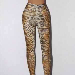 New Tiger Print Women's Footless Leggings